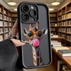 Giraffe Blowing Bubble Gum Luxury Anti-Slip TPU Phone Case For Xiaomi Redmi Note 15 14 13 12 11 10 9 Pro Full Protective Cover