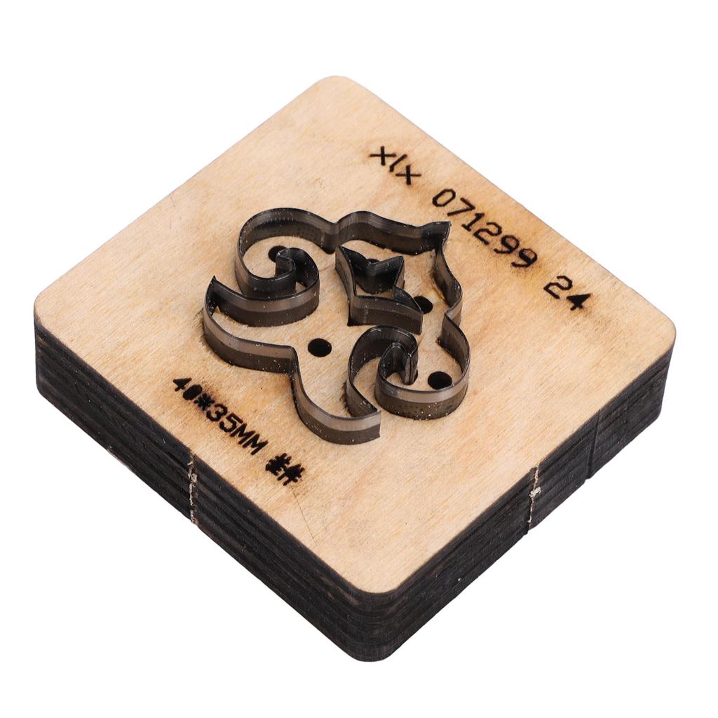 Кожаный режущий штамп с деревянным основанием, пуансон из легированной стали для работы по коже, ткани, бумаге