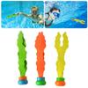 3 Pcs Kids Diving Pool Toys Sea Plant Shape Outdoor Swimming Pool Children Games Interactive Training Underwater Grabbing Toys