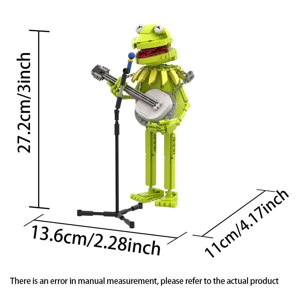 442pcs Kermits The Frog Funny Model Building Blocks DIY Bricks Creative Action Figures Idea Christmas Gifts Kids Toy Birthday
