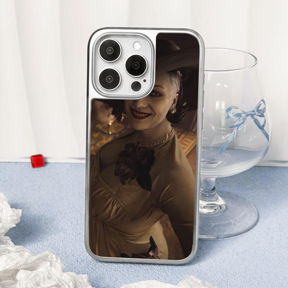 Pop ins thriller evil daughter poster Phone Case for iPhone 16 15 14 13 12 11 Pro Max Sheepskin Silver-edged protective case