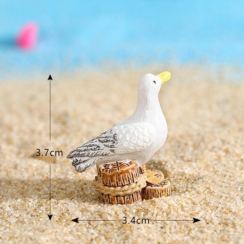 Cartoon Surfboard Seashells Seabirds Dolphins Ornaments Resin Fish Tank Decor