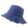 Cotton Fringed Fisherman Cap Soft Aluminum Wire Shape Water Wash Bucket Hat Women Four Seasons Solid Outing Basin Hat