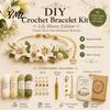Handmade Accessory DIY Kit Crochet Bracelet Kit, Flower Craft Set with Beads, for Beginners Floral Making Beginners, Gift Stress Relief Arts