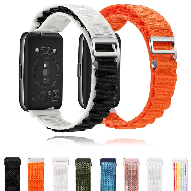 Alpine Nylon Loop Strap For Huawei Band 7 Sport Smartwatch Adjustable Replacement Wristband Bracelet for Huawei Watch Band 7