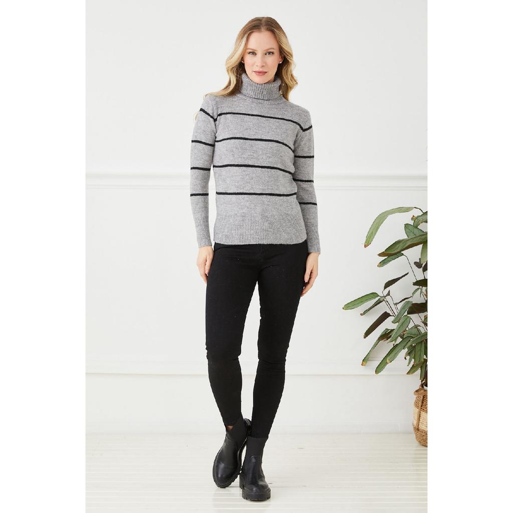 Женский трикотажный свитер с регулируемым узором и завязками по бокам