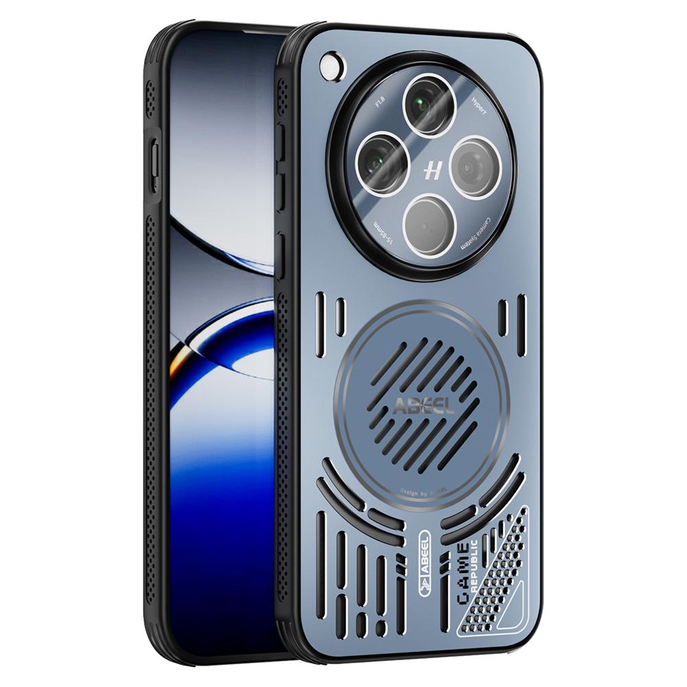 ABEEL For Oppo Find X8 5G Magnetic Case Aluminium Alloy+PC+TPU Hollow Heat Dissipation Phone Cover