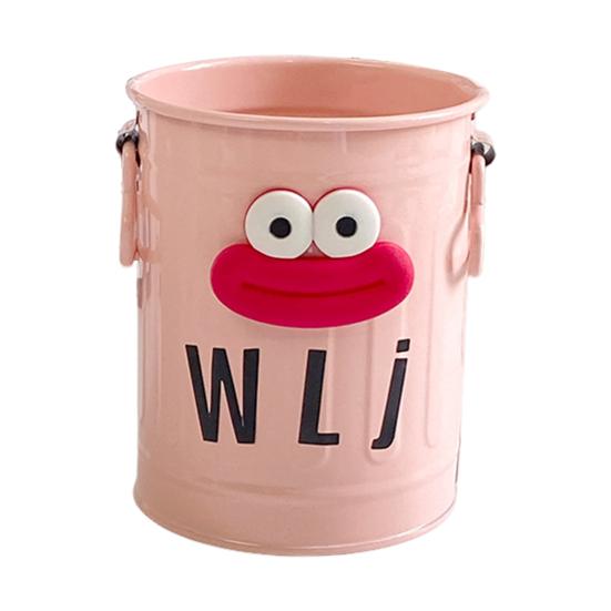 Cartoon Pen Holder Metal Storage Organizer for Pens Pencils Erasers Crayons Markers Large Capacity Desktop Pen Stand for Office School