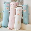 Летняя прохладная подушка-валик из ледяного шелка, съемная и моющаяся, длинная подушка в виде ягненка-кролика, подушка для сна на ногах для девочек, кукла