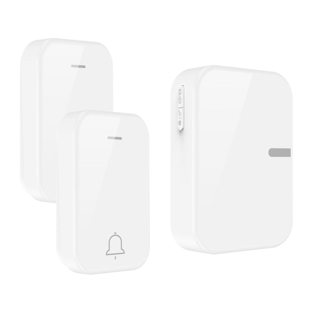 Черное зеркало Батарейный беспроводной дверной звонок Бытовой цифровой пульт дистанционного управления Музыкальный дверной звонок Дальнего действия Бипер для пожилых