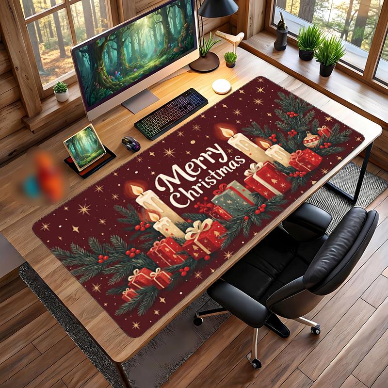Christmas Printed Mouse Pad Non Slip Desk Mat For Office Gaming Home Use Holiday Gift