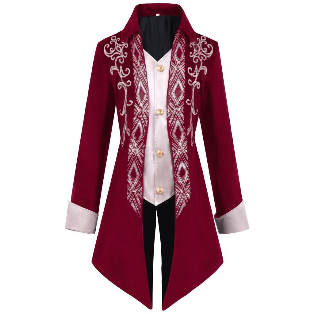 Elegant Gothic Victorian Tailcoat For Halloween Steampunk Medieval Jacket
