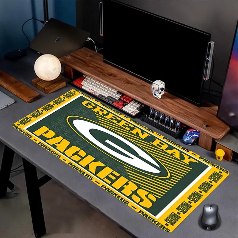 Green Bay Packers Print Mouse Pad, Anti‑Slip Desktop keyboard Mat, for PC Laptop Gaming Working Daily Use, Cool Festival Birthday Gift