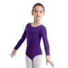 Ballet Training Gymnastics Costume Kids Girls Long Sleeve Round Neck Leotard Jumpsuit