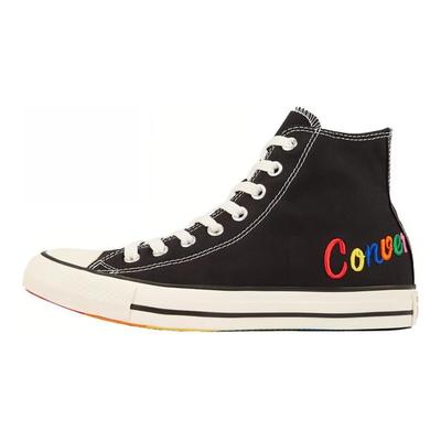 Chuck Taylor All Star Удобные Универсальные Противоскользящие Износостойкие Легкие Высокие парусиновые кеды Женские Черные