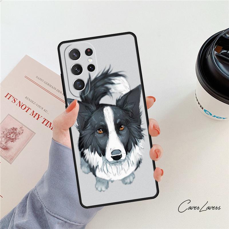 Чехол для телефона с собакой Бордер-колли Для Samsung Galaxy S24 S25 S23 S22 Ultra Note 10 20 Plus S20 S21 FE Обложка