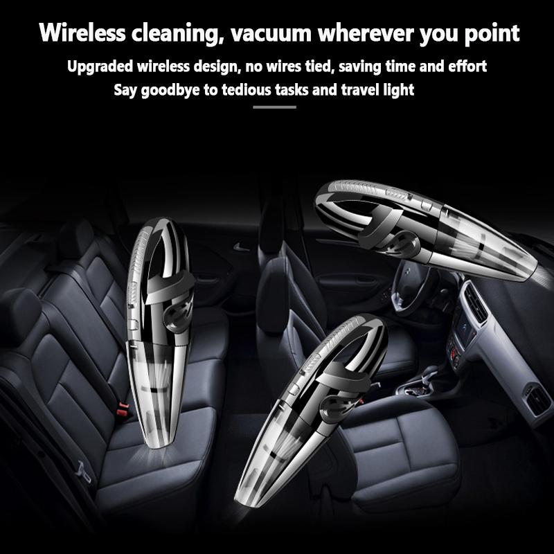 Беспроводной автомобильный пылесос высокой мощности портативный ручной пылесборник для дома сильное всасывание
