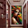 Fantasy Girl and Rhinoceros Parrot Picture DIY Diamond Painting Cross Stitch Full Drills Diamond Mosaic New Collection Home Decor