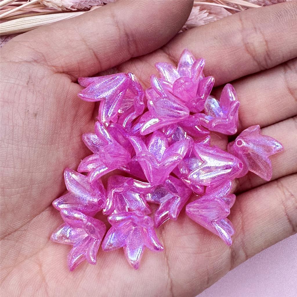 Шпилька-орнамент «сделай сам», аксессуар из бисера, цветочные бусины, разноцветные 20 шт., 16*11,5 мм, матовый материал аксессуара, цвет макарон, акрил