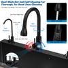 Embedded Mounted Workbench Sink Black Kitchen Sink Embedded/Top Stainless Steel with Cutting Board & Drainage Basket Single Bowl Accessories (31.5 x