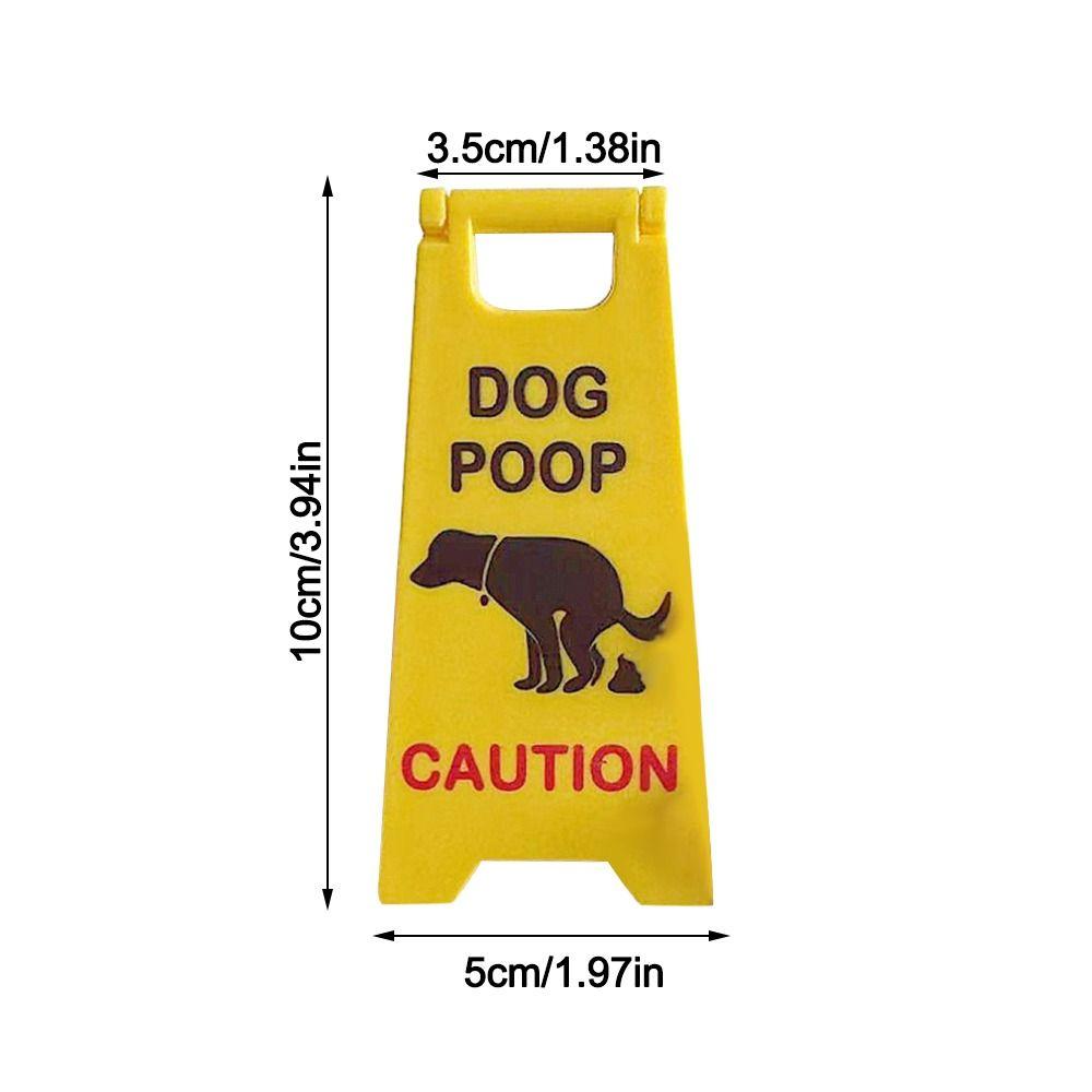 Mini Cat Pee Signs ABS Floor Dirty Warning Sign Funny Dog Poop Sign  Humorous Cat Decor