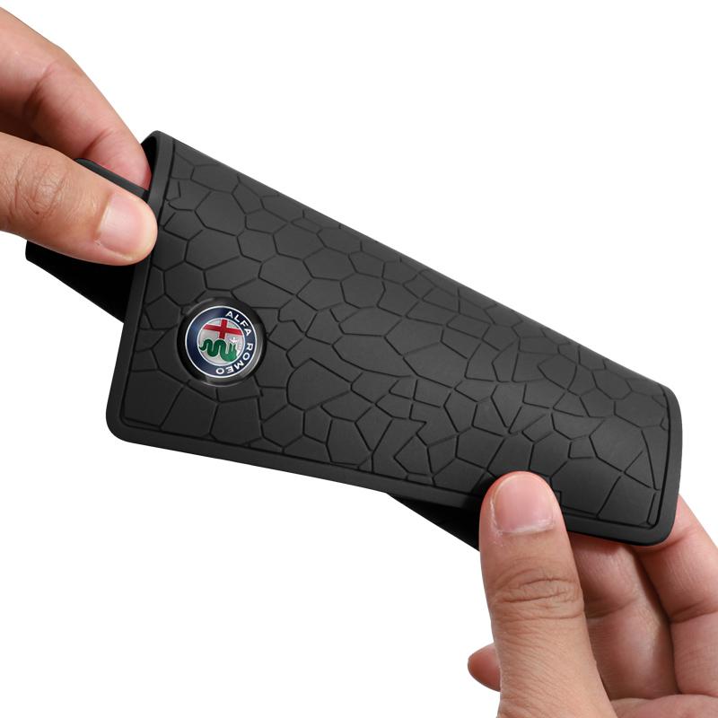 FPEV2 PVC Car Non Slip Mat Dashboard Phone Anti Slip Gel Pad For Alfa Romeo 156 159 147 4C 8C 166 Giulia Giulietta Mito Stelvio Spider