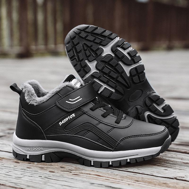 MCTIN Couple Sneakers Winter Plush Platform Warm Shoes for Women Casual Anti Slip Walking Shoes Men