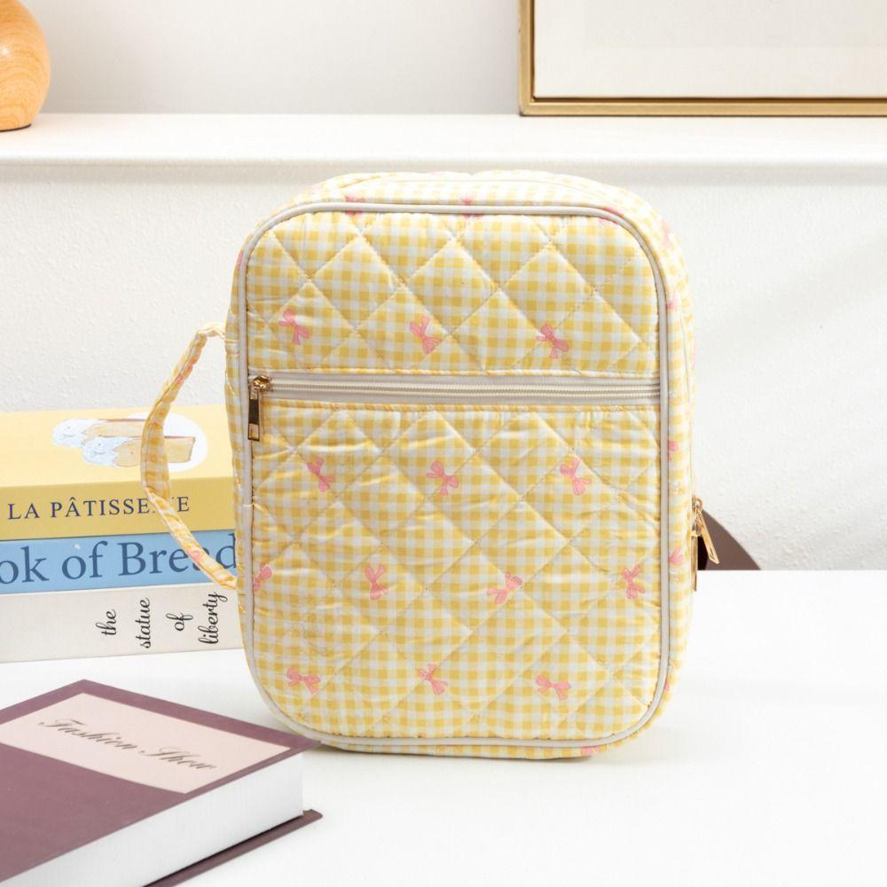 Embroidered Book Protector Cover With Zipper Book Storage Bag Multi-use Book Sleeve  Gift
