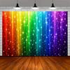 Colorful Sparkling Background Girl Dreamy Rainbow Color Party Decoration Backdrop Wedding Adult Celebration Banner Supplies Prop