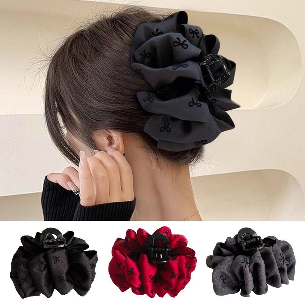 Double-sided Hair Clips Bowknot Shark Clip Fashion Bow Hairgrips for Women Girls