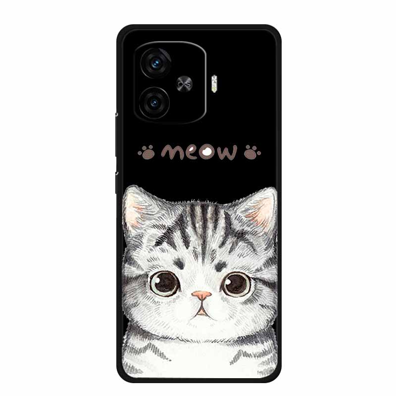 Черный силиконовый чехол для Vivo iQOO Z9 Turbo Plus Чехол Z 9 Turbo Coque Мягкая задняя крышка для телефона Vivo iQOO Z9 Turbo Мультяшный