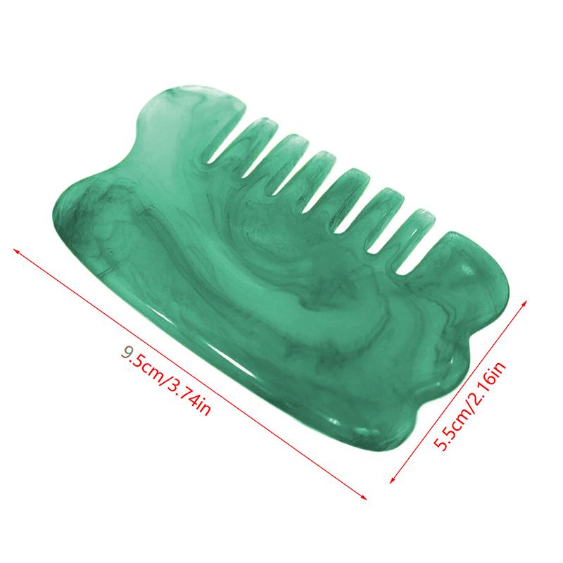 Массажер для лица с доской Гуаша из смолы, инструмент для подтяжки лица, спа-расческа для тела