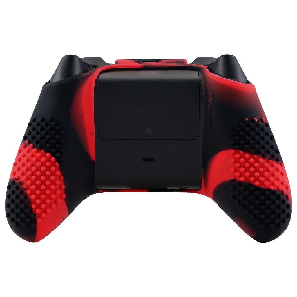 EXtremeRate PlayVital 3D Шипованный Силиконовый Чехол-Кожа с 6 Черными Накладками на Стикеры для Геймпада Xbox Series, Мягкий Резиновый Защитный Чехол для Беспроводного Геймпада Xbox Core