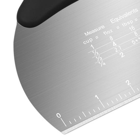 Скребок Панель Прочный Многоцелевой Резак для теста со шкалой Антипригарный Нержавеющая сталь Скребок для теста Резак для теста для пиццы