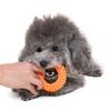 Fluffy Dog O-ring Floss Toy M, Pumpkin (orange), 1 Piece
