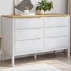 VidaXL Commode FLORO White Solid Pine Wood, Chest of Drawers, Storage Cabinet, Sideboard, Chest of Drawers, Filing Cabinet, Cabinet At 374012