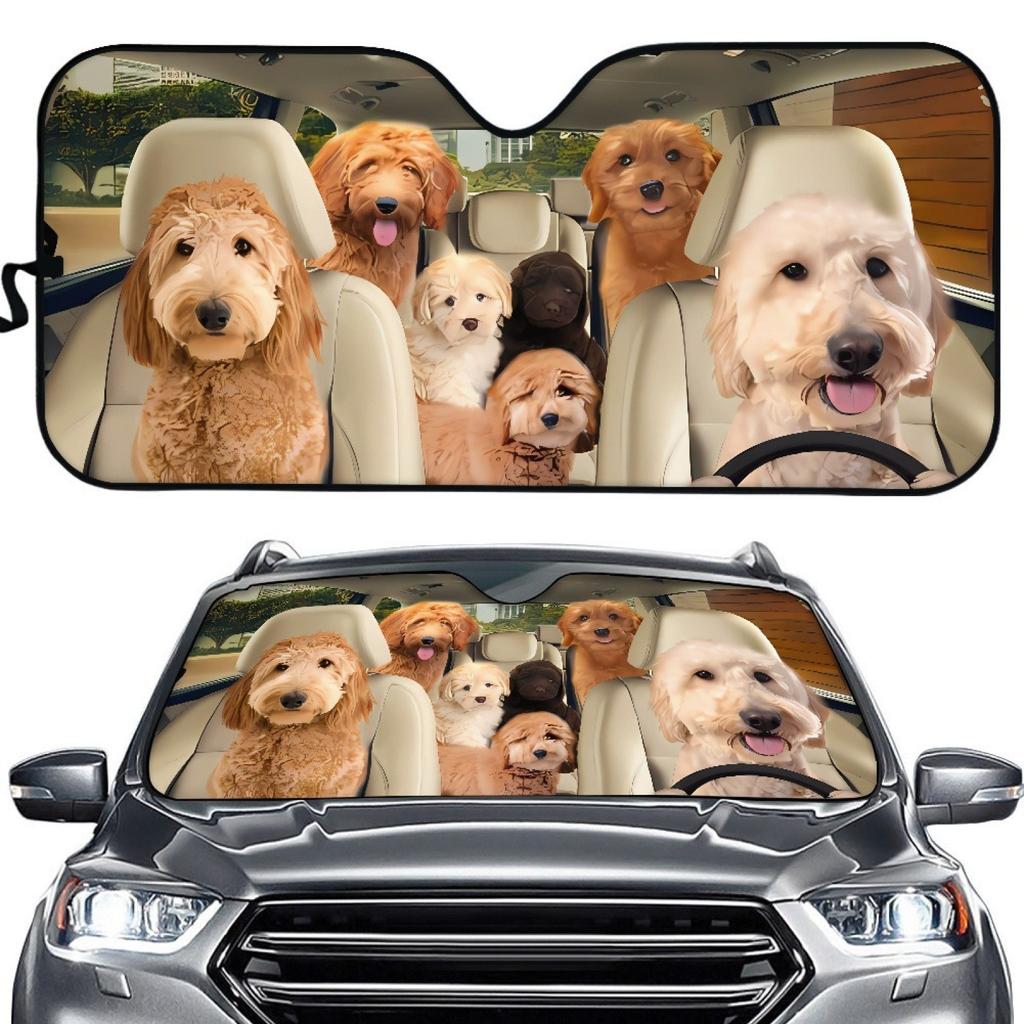 Summer Hot Car Sunshade Funny Cartoon Big Eye Pattern Custom One Piece