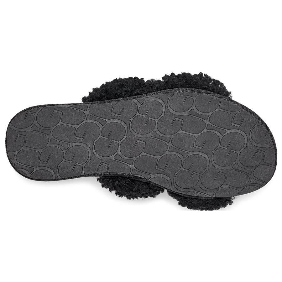 (WMNS) UGG Maxi Curly Scuffetta 'Black' Women's 1130837-BLK