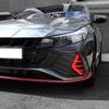 Красная Декоративная Накладка на Передний Противотуманный Фонарь для Hyundai Elantra CN7-N Line LHD/RHD