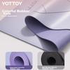 Yottoy Yoga Mat, Professional Natural Rubber, Non-Slip, Soundproof, Shock-Absorbing, Widened PU Sports Floor Mat, Yugu Purple