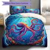 UnderwaterWorld Pattern Bedding Quilt Set Quilt Cover Pillowcase Home Decoration Birthday Gift (1 * duvet cover + 2 * pillowcase, without core)