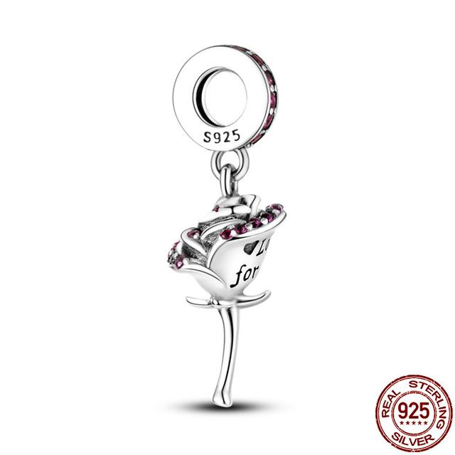 Стерлингового Серебра 925 пробы, милые животные, цифровая подвеска-подвеска, подходит для оригинального модного браслета-подвески для женщин, DIY модное изготовление ювелирных изделий