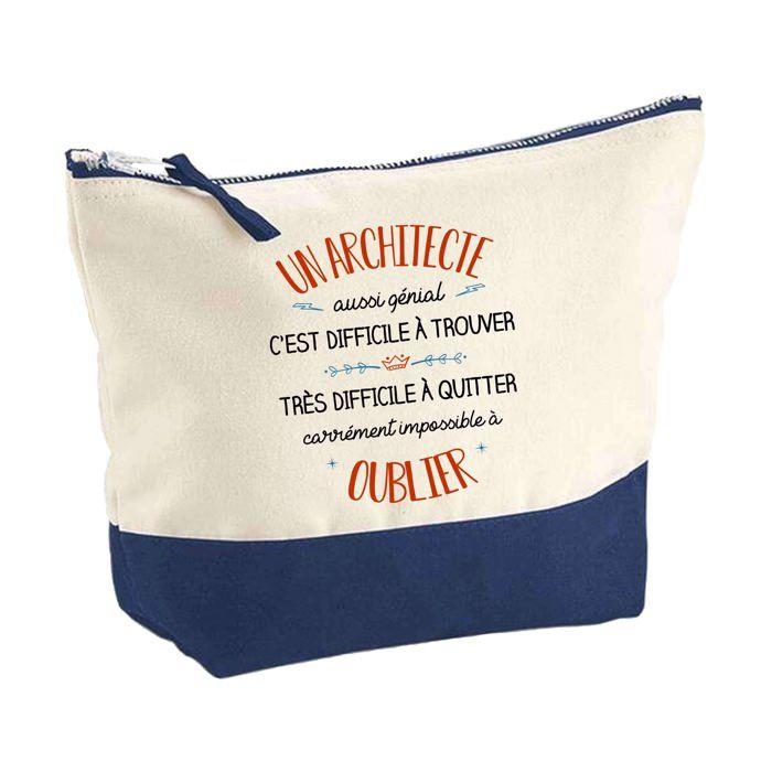 Trousse de maquillage - PLANETEE - Architecte aussi génial - Grand format - Coton - Impression HD France