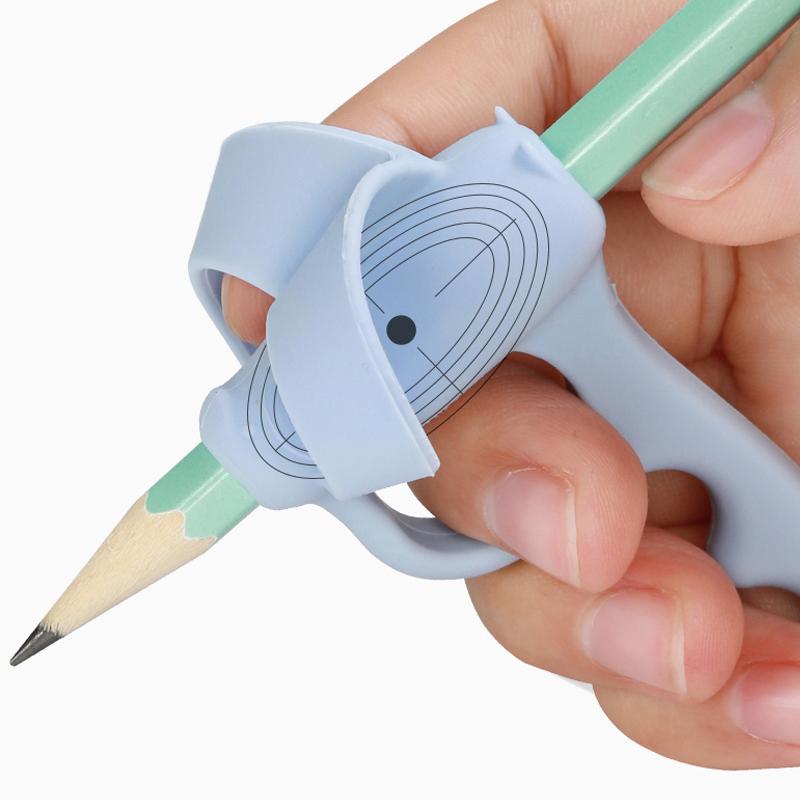 Захват для карандашей, 4 шт., детский держатель для карандашей для письма, детская обучающая практика, силиконовая ручка для ручки, устройство для коррекции осанки