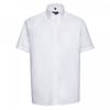 Russell Collection Mens Oxford Easy-Care Short-Sleeved Shirt