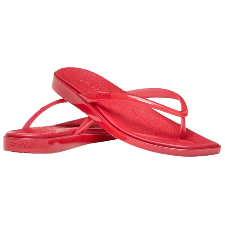 Crocs Модные удобные шлепанцы Miami Jelly для женщин Красные 212866-7DJ