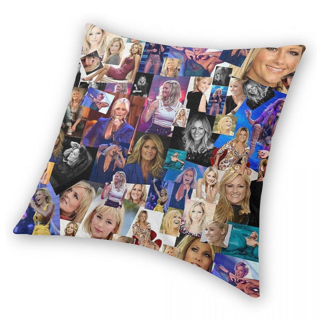 Helene Fischer Abstract Collage Square Pillowcase Polyester Linen Velvet Printed Zip Decor Pillow Case Car Cushion Cover 18"