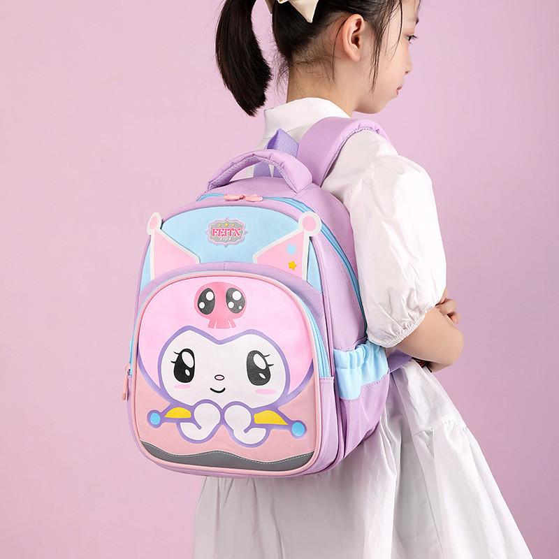 Adorable Cartoon Nylon Backpack For Kids Fun Lightweight Stylish School Bag