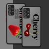 Чехол для телефона для Samsung Galaxy A52S A72 A73 A33 A17 A52 A56 A55 A34 A36 A35 A53 A54 A14 A23 A16 A15 Вишня Клубника