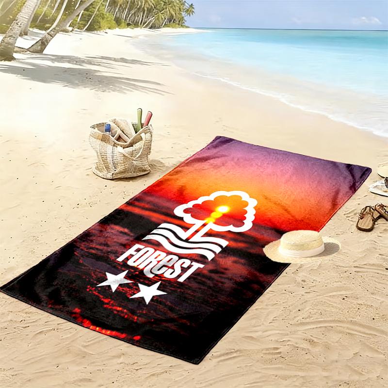 Nottingham Forest FC Print Beach Towel, Large Soft Quick Dry Towel for Beach Camping Swimming